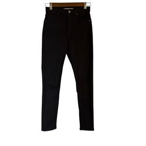 Topshop Jaime Moto Black High Waist Skinny Jeans Size W26 L30 Stretch Denim